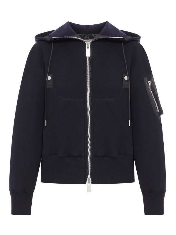 Sacai: Casualjacken - Casualjacke - Schwarz