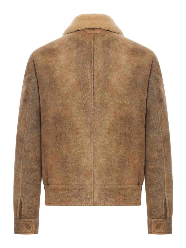 SALVATORE SANTORO: Vestes en cuir online - Blouson En Cuir - Marron