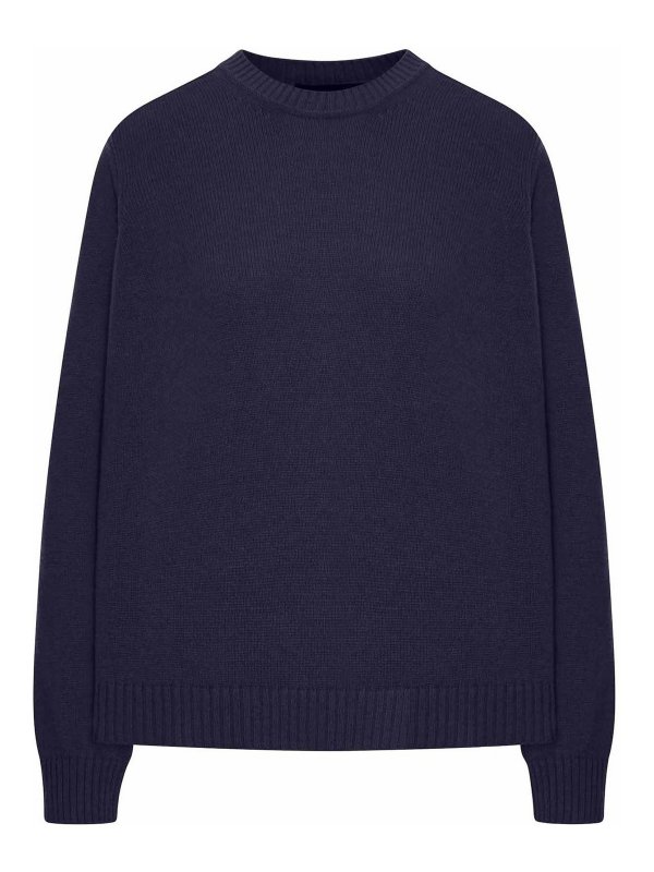 SEAFARER: Strickpullover mit Rundhalsausschnitt - Rundhalspullover - Blau