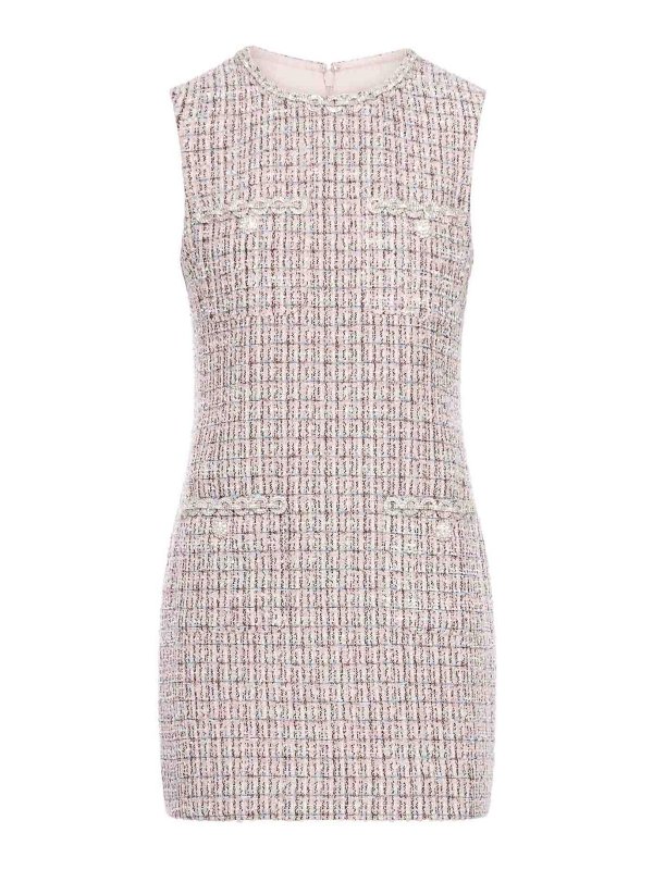 Self Portrait: crew necks - Sleeveless Mini Dress