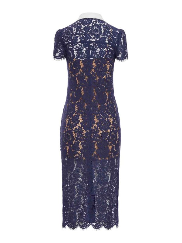 Self Portrait: knee length dresses online - Lace Midi Dress