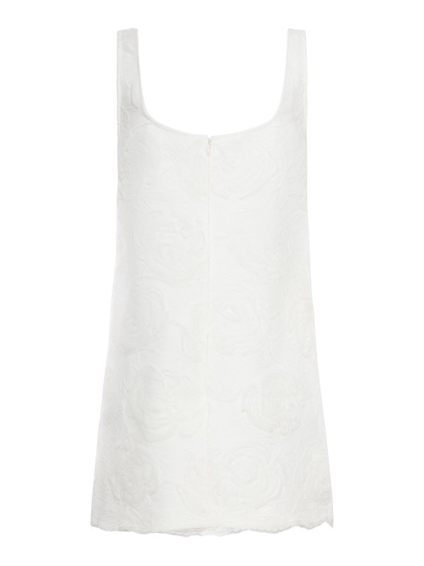 Self Portrait: abiti corti online - Mini Abito In Tulle E Pizzo