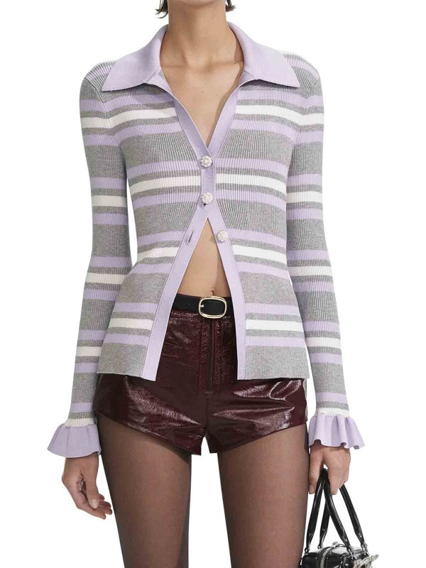 The Best Shops Self Portrait: cardigan - Cardigan a Costine Con Fantasia