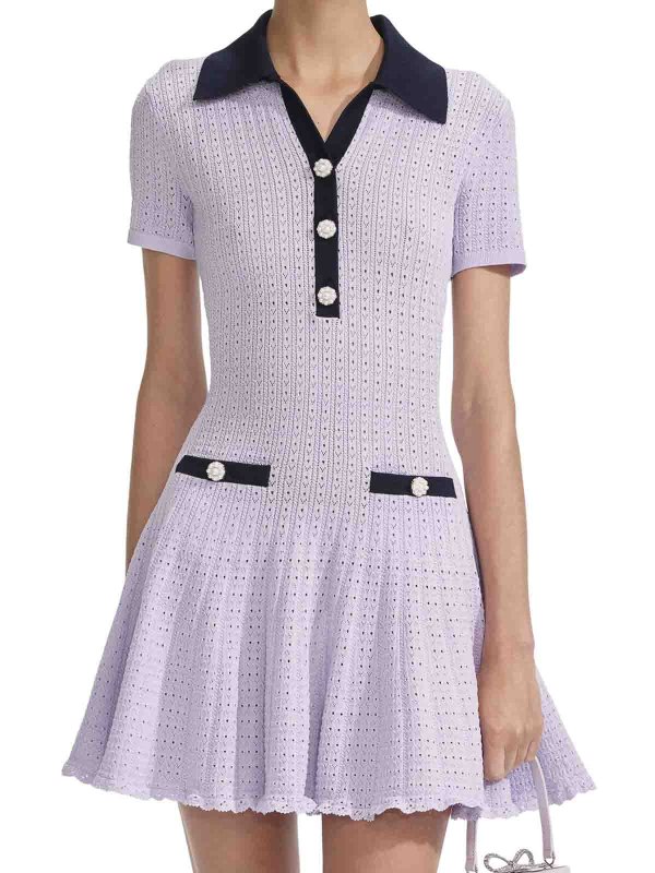 The Best Shops Self Portrait: Kurze Kleider - Kurzes Kleid - Rosa