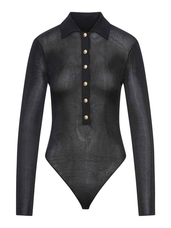 Self Portrait: Suéteres con cuello pico - Suéter Cuello Redondo - Negro