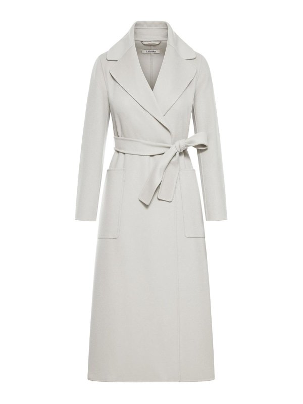 S MAX MARA: flared jeans - Paolore Wool Robe Coat