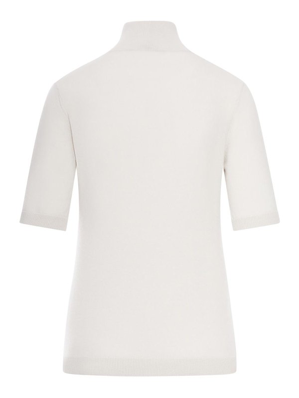 S MAX MARA: Strickpullover mit Rundhalsausschnitt online - Rundhalspullover - Weiß