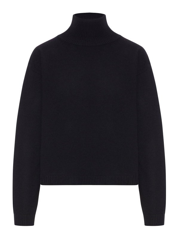 S MAX MARA: Rollkragenpullover  und Polo-Ausschnitt - Rollkragenpullover - Schwarz