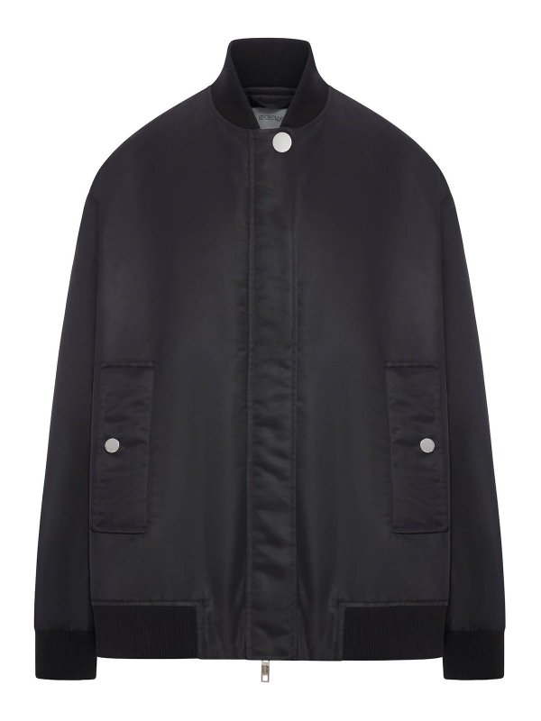 SPORTMAX: ボンバージャケット - ボンバージャケット - 黒