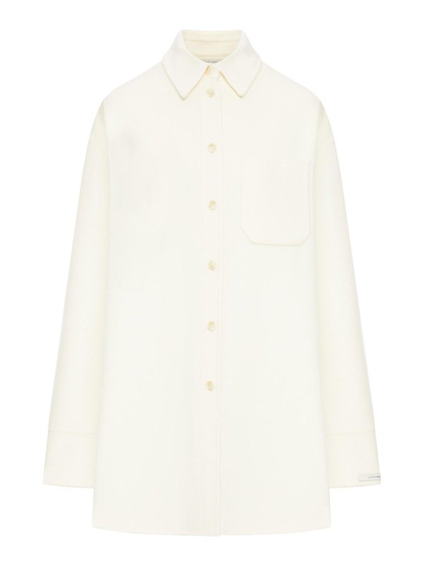 SPORTMAX: shirts - Oversized Riber Wool Shirt