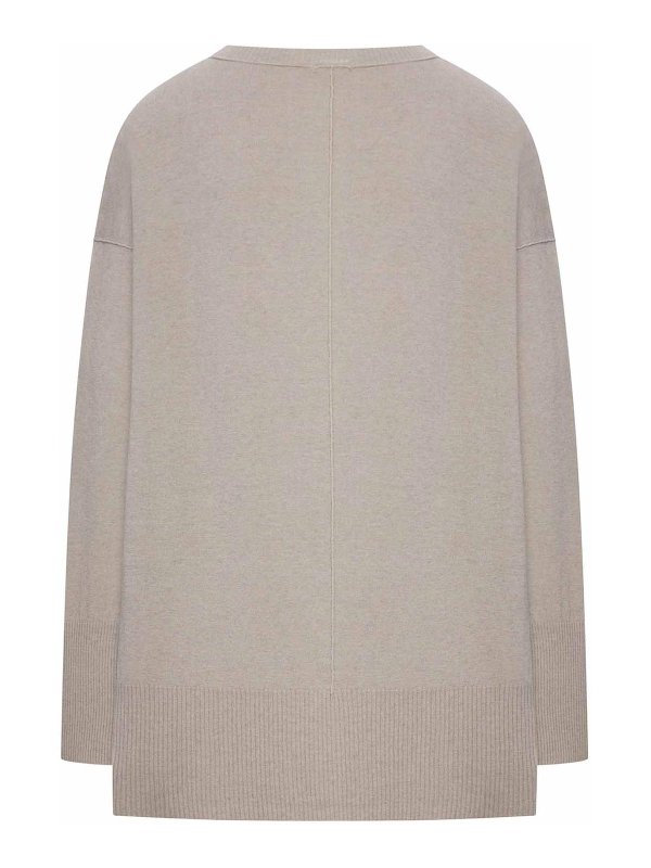 TRANSIT: Strickpullover mit Rundhalsausschnitt online - Rundhalspullover - Grau