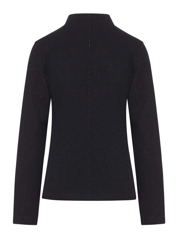 TRANSIT: casual jackets online - Wool Knit Jacket With A Neckline