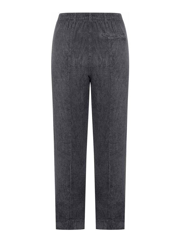 TRANSIT: casual trousers online - Regular Fit Velvet Ribbed Trousers