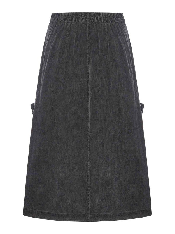 TRANSIT: Long skirts online - Bombe Line Skirt In Ribbed Velvet