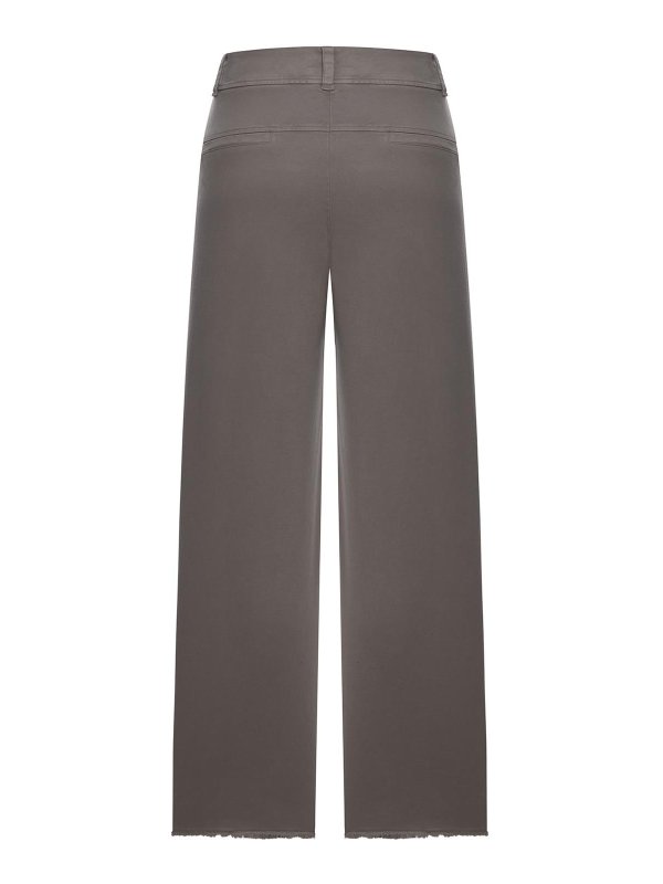 TRANSIT: casual trousers online - Wide-Leg Trousers In Stretch Cotton Blend