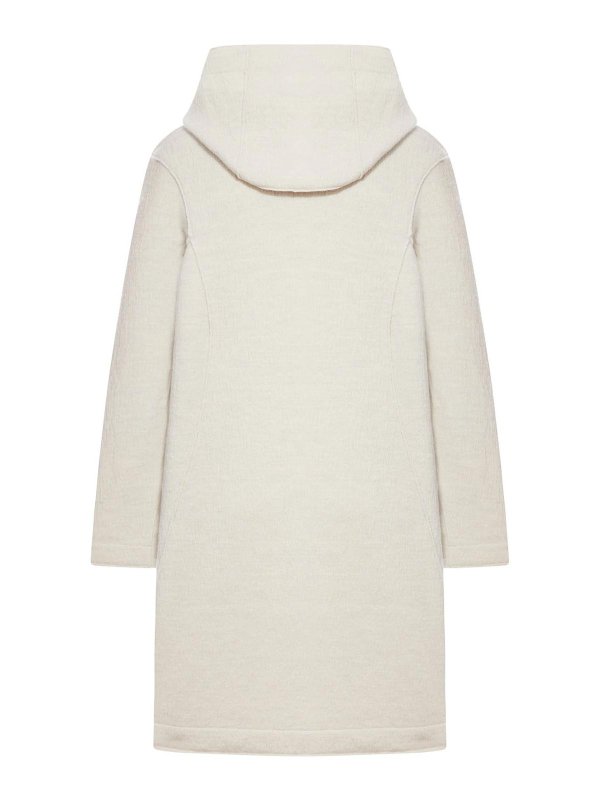 TRANSIT: long coats online - Comfort Fit Hooded Jacket In Boiled Wool