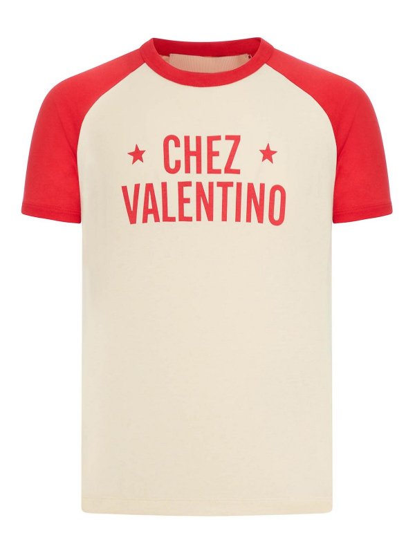 VALENTINO GARAVANI: t-shirts - Chez Valentino Print Cotton T-Shirt