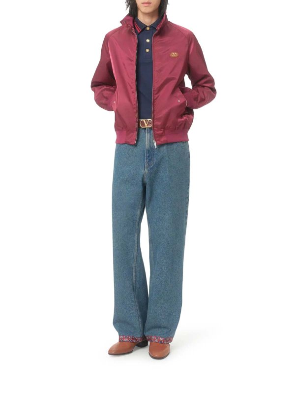 VALENTINO GARAVANI: polo shirts online - Cotton Piquet Polo With Vg Embroidery