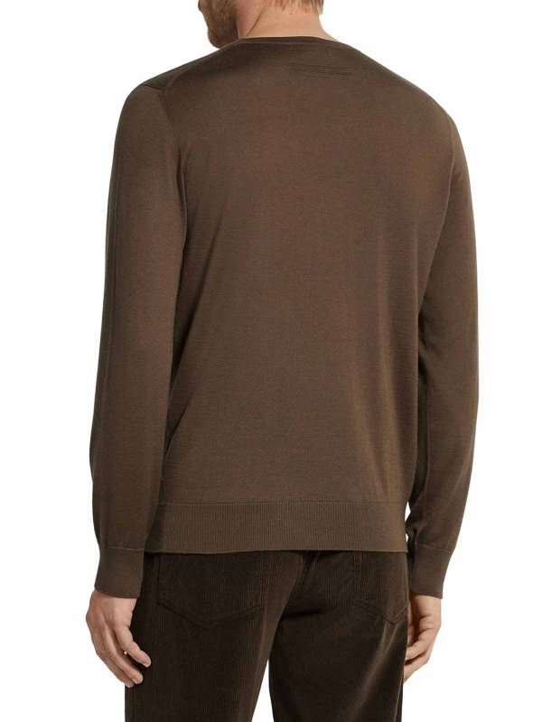 The Best Shops ZEGNA: Pull col rond - Pull Col Rond - Marron