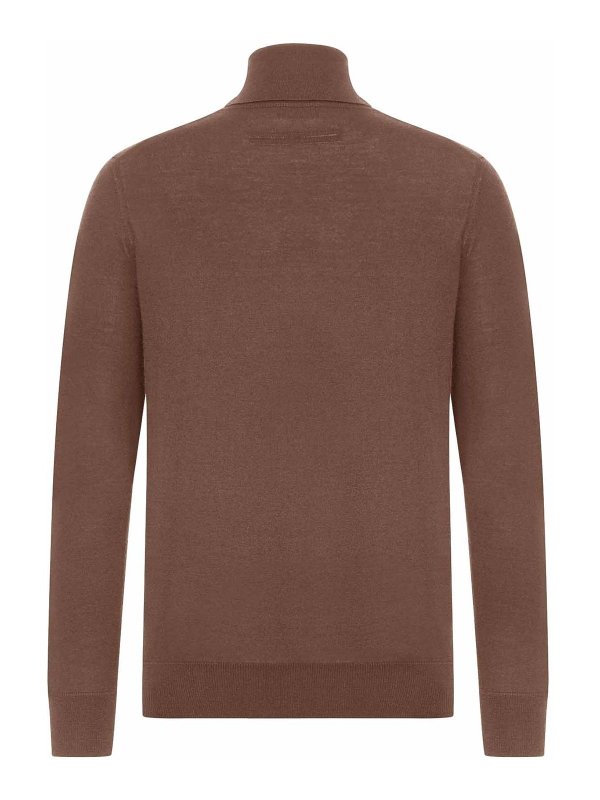 ZEGNA: Strickpullover mit Rundhalsausschnitt online - Rundhalspullover - Braun