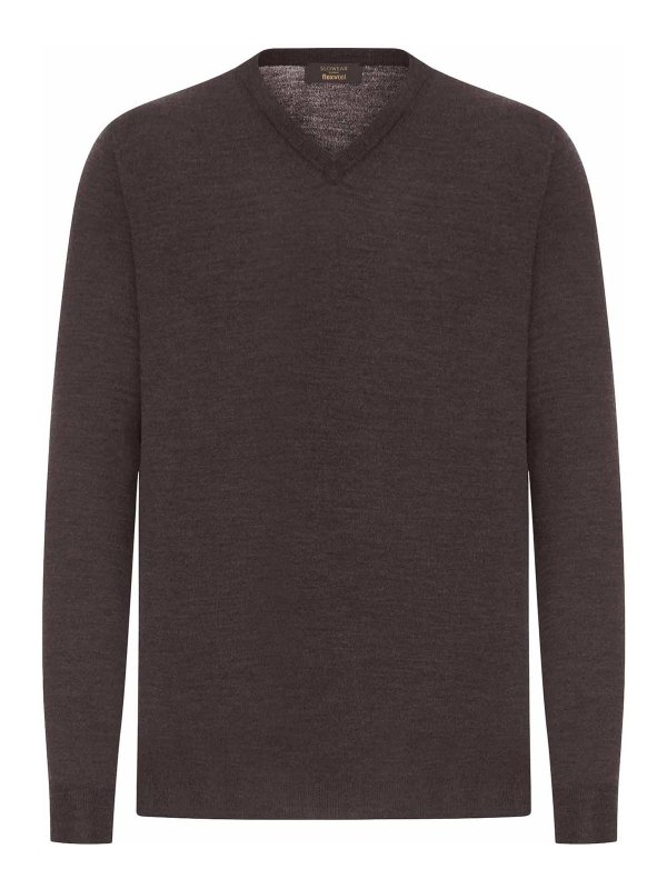 ZANONE: Pull col rond - Pull Col Rond - Marron