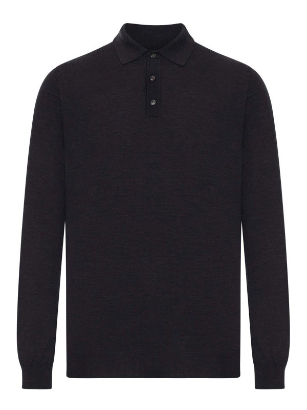 ZANONE: ポロシャツ - ポロシャツ - 黒