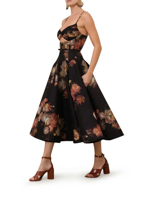 Robe Au Genou - Multicolore shop online: ZIMMERMANN