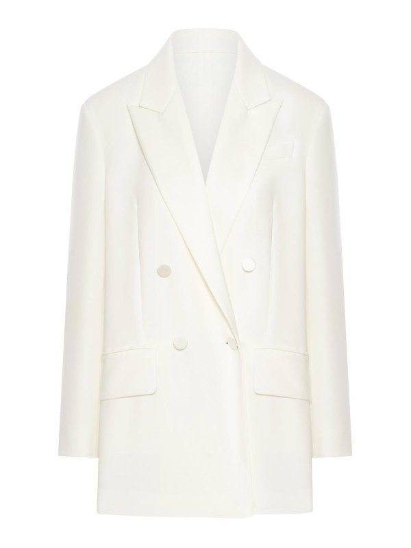 Max Mara: blazers - Double Breasted Cady Blazer