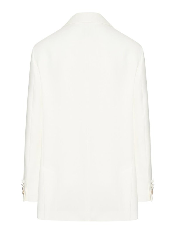 Max Mara: blazers online - Double Breasted Cady Blazer