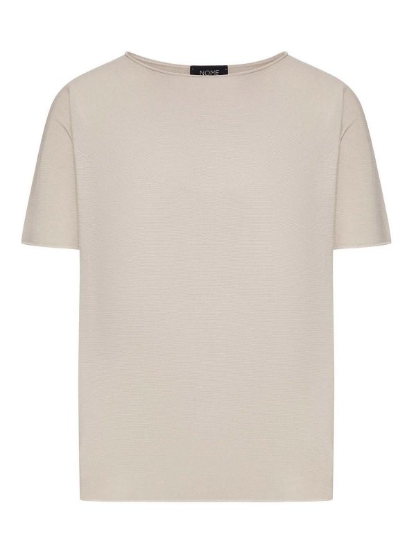 GRAN SASSO: crew necks - Cotton Sweater With Wide Neckline