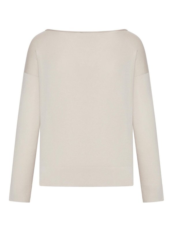 GRAN SASSO: crew necks online - Cotton Sweater With Boat Neck