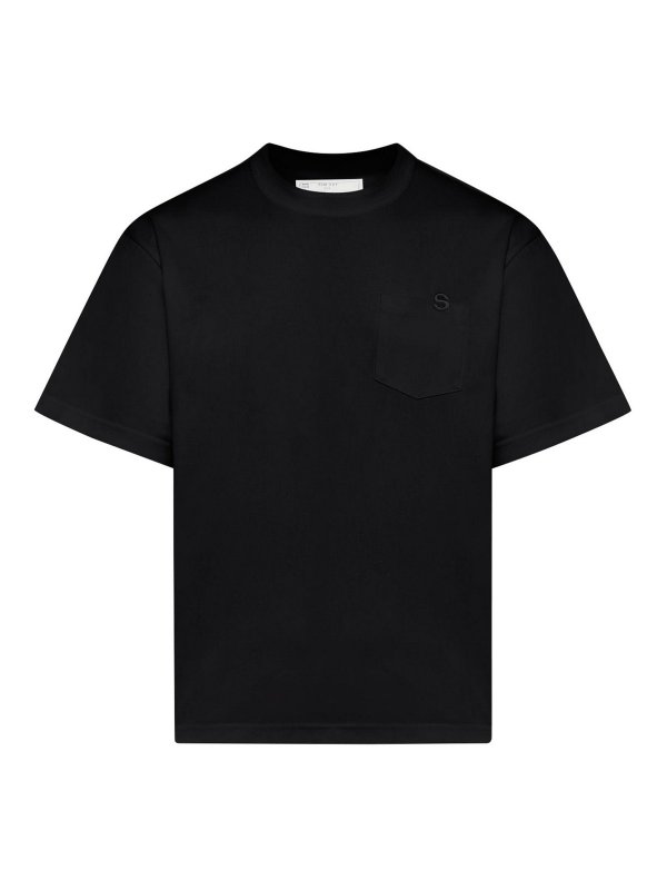 Sacai: t-shirts - T-Shirt With Embroidered Logo