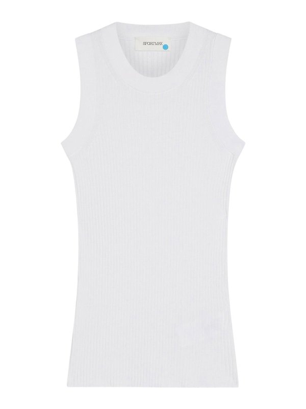 SPORTMAX: トップス＆タンクトップ - トップ/タンクトップ - 白