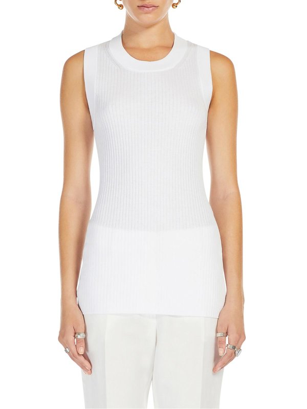 The Best Shops SPORTMAX: トップス＆タンクトップ - トップ/タンクトップ - 白