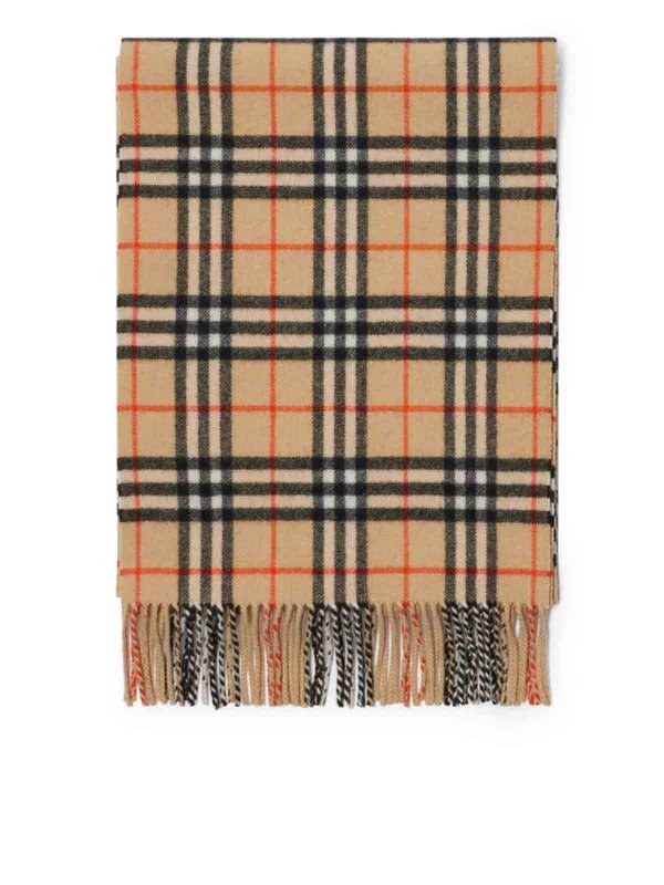 The Best Shops BURBERRY: scarves - Check Cashmere Scarf