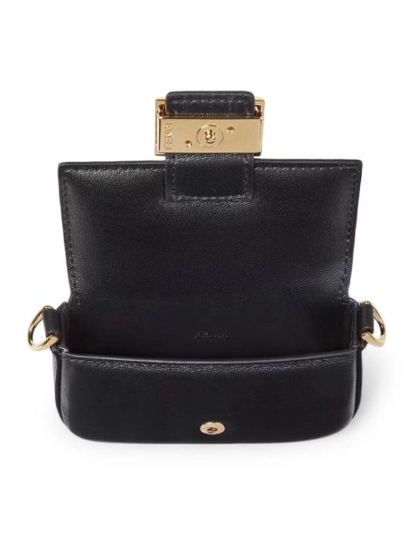 FENDI buy online Nano Baguette Charm In Black Nappa