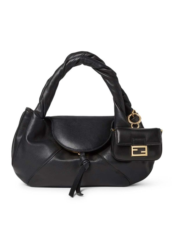 The Best Shops FENDI: Nano Baguette Charm In Black Nappa