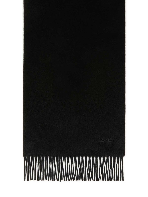 Max Mara: Stoles & Shawls - Cashmere Stole With Logo