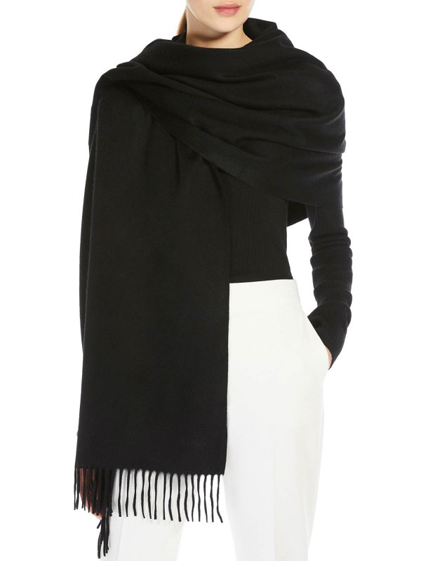 Max Mara: Stoles & Shawls online - Cashmere Stole With Logo
