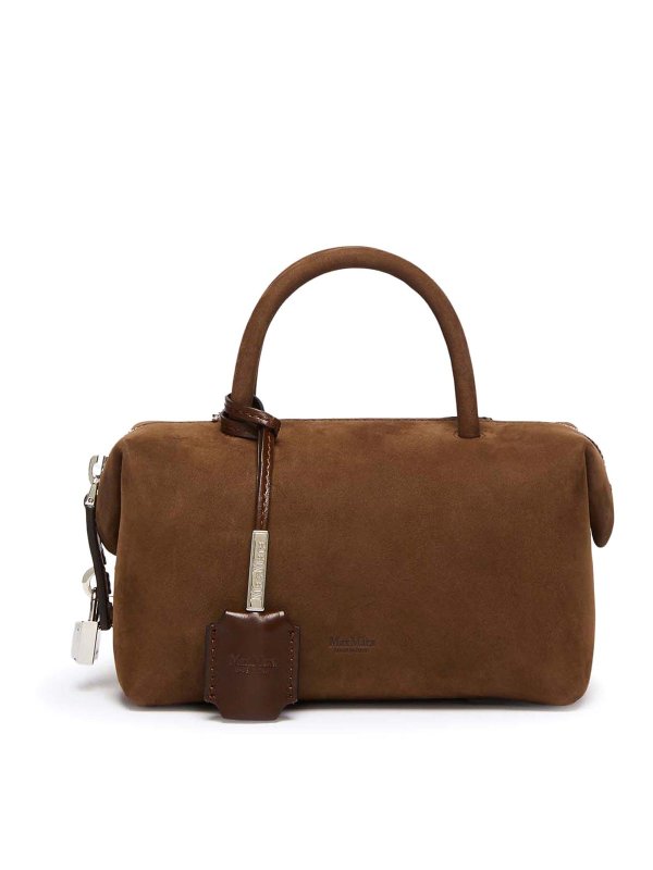 Max Mara: Cofres - Bolsa De Bowling - Marrón