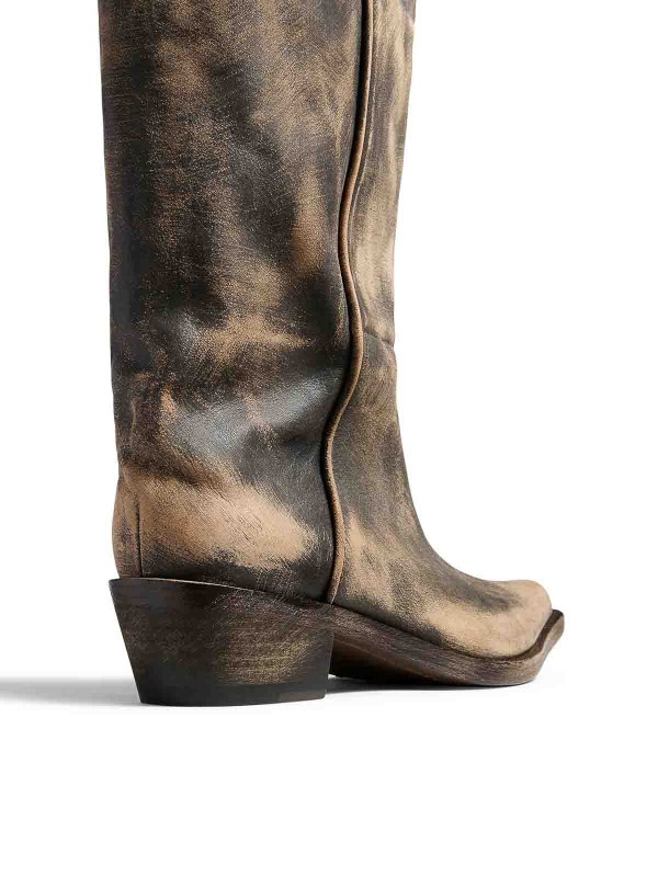 アンクルブーツ - 黒 shop online: KHAITE