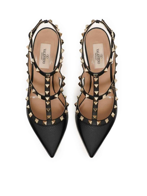 VALENTINO GARAVANI buy online Rockstud Garnet Calfskin Straps Pumps 100Mm