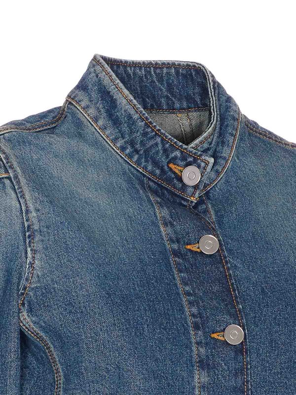 The Best Shops Alaïa: crew necks - Blue Highneck Jacket