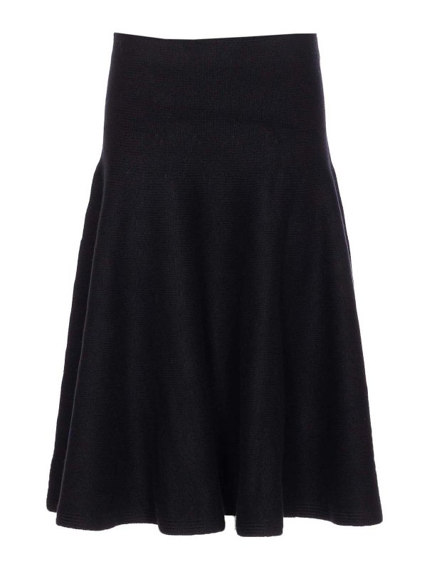 Alaïa: flared jeans - Black A-Line Skirt