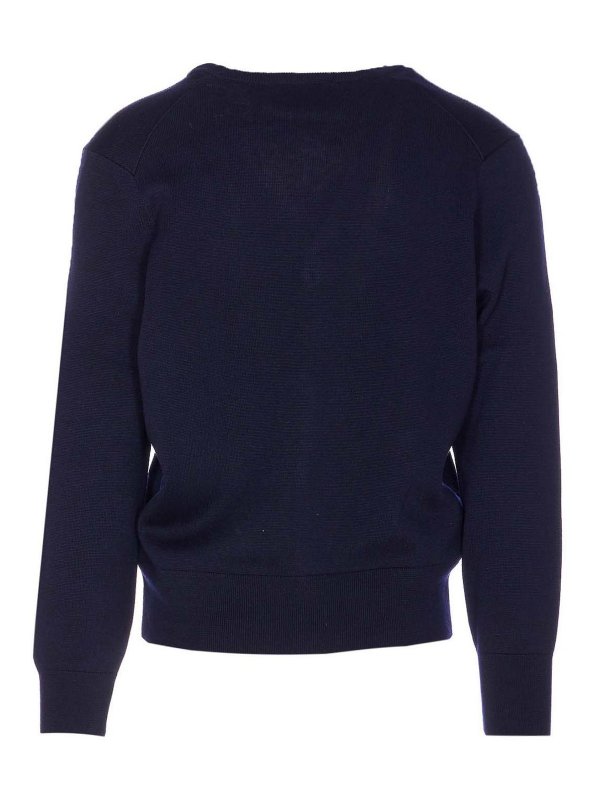 AMI PARIS: cardigans online - Blue Ami De Coeur Cardigan