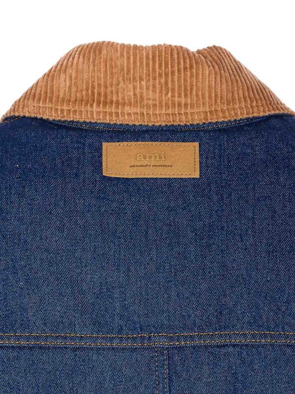 The Best Shops AMI PARIS: padded jackets - Blue Padded Denim Jacket