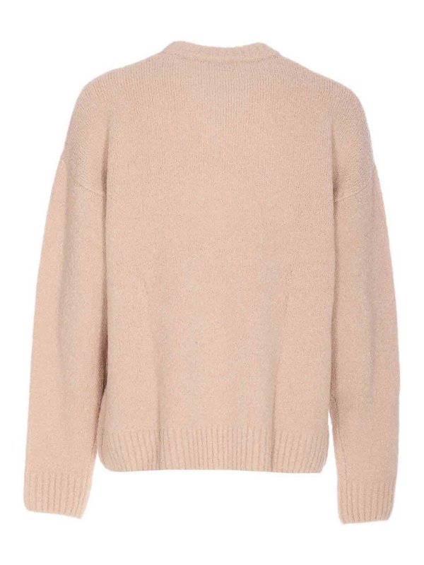 AMISH: Strickpullover mit Rundhalsausschnitt online - Rundhalspullover - Beige