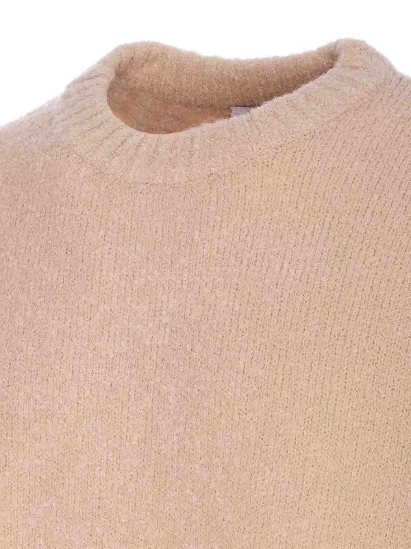 The Best Shops AMISH: Strickpullover mit Rundhalsausschnitt - Rundhalspullover - Beige