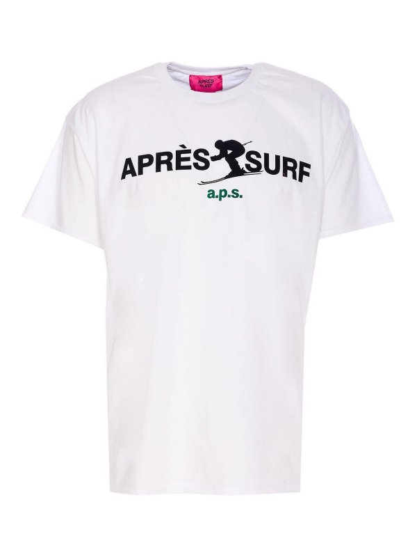 APRES SURF: crew necks - White Giovanni T-Shirt
