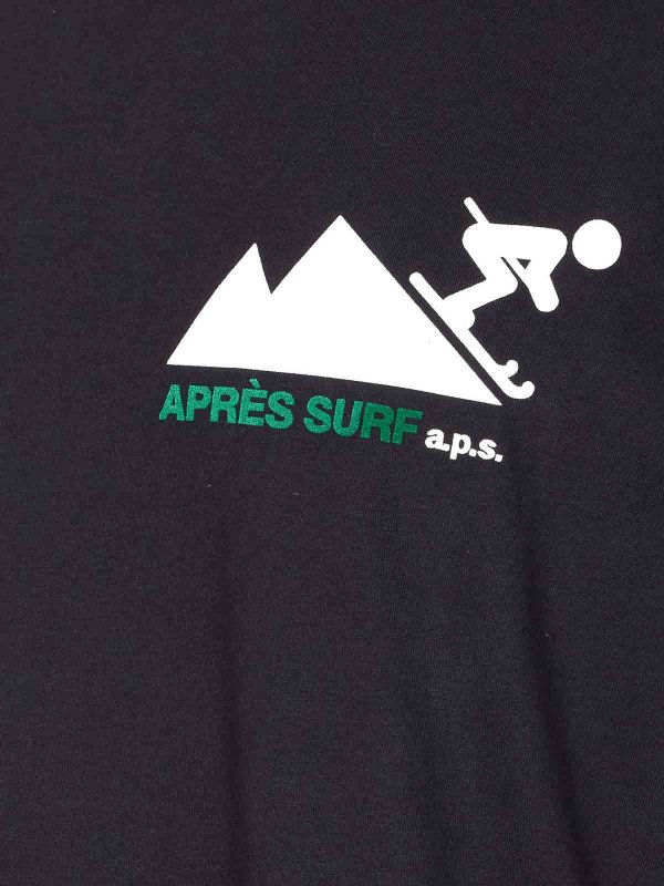 The Best Shops APRES SURF: crew necks - Black Trafoi T-Shirt
